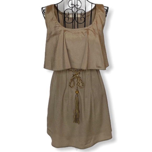 ISSI Sleeveless Belted Mini Dress Size Small - Picture 1 of 7
